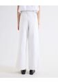 Pantalón Palazzo Caída Fluida  Para Mujer Blanco Seven Seven de Seven Seven