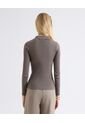 Camiseta Tricot Cuello Contraste  Para Mujer Café Seven Seven de Seven Seven