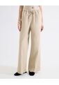 Pantalón Palazzo Cordón Integrado  Para Mujer Beige Seven Seven de Seven Seven
