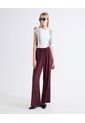 Pantalón Barrel Corte Curvo  Para Mujer Vino Seven Seven de Seven Seven