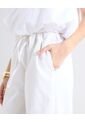 Pantalón Palazzo Caída Fluida  Para Mujer Blanco Seven Seven de Seven Seven