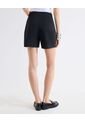Short Tiro Alto Pinzas Delanteras  Para Mujer Negro Seven Seven de Seven Seven