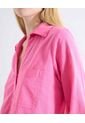 Blusa Camisera Bolsillo Funcional  Para Mujer Rosado Seven Seven de Seven Seven