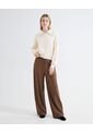 Pantalón Barrel Pretina Flexible  Para Mujer Café Seven Seven de Seven Seven