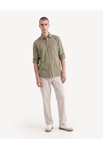 Camisa Rústica Algodón  Para Hombre Verde Seven Seven Seven Seven
