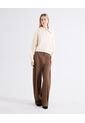 Saco Cuello Alto Half Zipper  Para Mujer Beige Seven Seven de Seven Seven