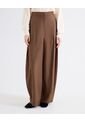 Pantalón Barrel Pretina Flexible  Para Mujer Café Seven Seven de Seven Seven