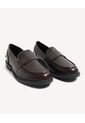 Mocasines De Acabado Pulido  Para Mujer Café Seven Seven de Seven Seven