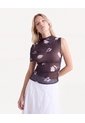 Blusa Ajustada Con Recogidos  Para Mujer Negro Seven Seven de Seven Seven