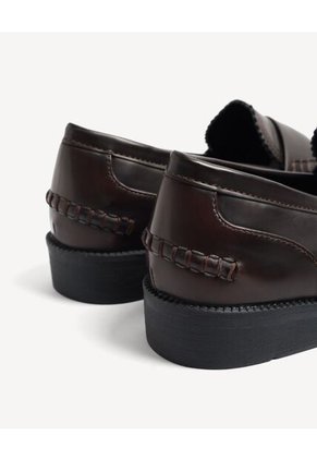 Mocasines De Acabado Pulido  Para Mujer Café Seven Seven