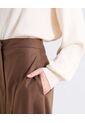 Pantalón Barrel Pretina Flexible  Para Mujer Café Seven Seven de Seven Seven