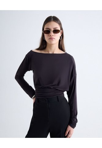 Blusa Escote Ojal Ajustable  Para Mujer Negro Seven Seven Seven Seven