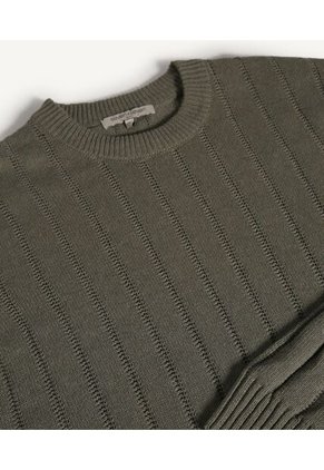 Saco Para Hombre Cuello Redondo Color Verde Oscuro Marca Seven Seven #45330212