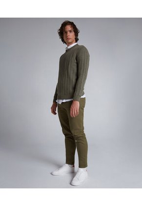 Saco Para Hombre Cuello Redondo Color Verde Oscuro Marca Seven Seven #45330212