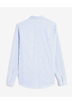 Camisa Para Hombre Manga Larga Sin Bolsillo Cuello Casual M Color Azul Marca Seven Seven #45012148