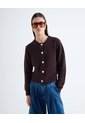 Saco Chunky Cuello Redondo  Para Mujer Café Seven Seven de Seven Seven