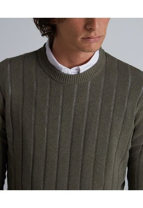 Saco Para Hombre Cuello Redondo Color Verde Oscuro Marca Seven Seven #45330212