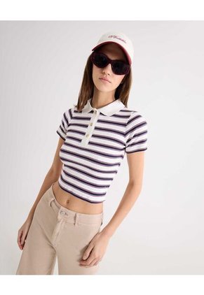 Camiseta Para Mujer Manga Corta Moda Color Marfil Marca Seven Seven #28096412