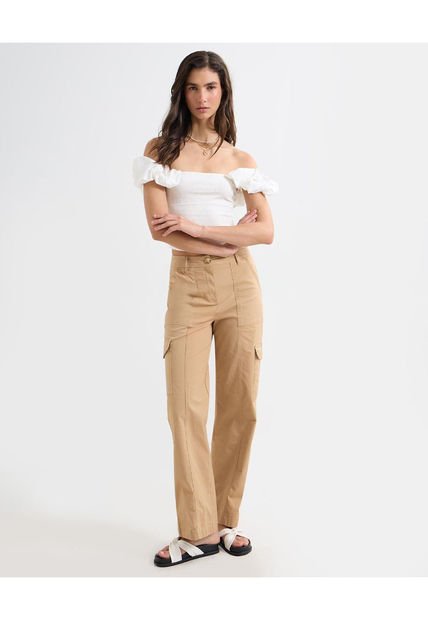 Pantalon Para Mujer  Color Cafe Claro Marca Seven Seven #28071829