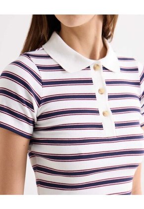 Camiseta Para Mujer Manga Corta Moda Color Marfil Marca Seven Seven #28096412