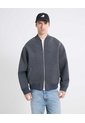 Chaqueta Bomber De Diseño Urbano  Para Hombre Gris Seven Seven de Seven Seven