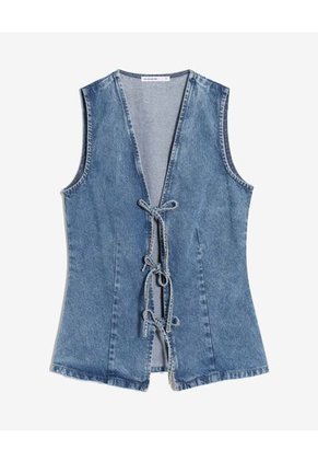 Chaleco Para Mujer Plano Color Azul Marca Seven Seven #28250154