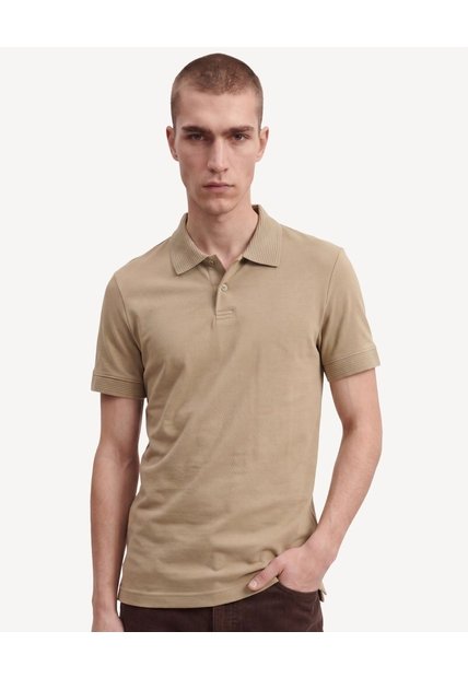 Polo Sport En Tejido  Para Hombre Camel Seven Seven