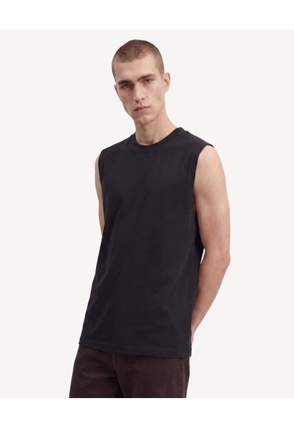Camiseta Estampada Sin Mangas  Para Hombre Negro Seven Seven