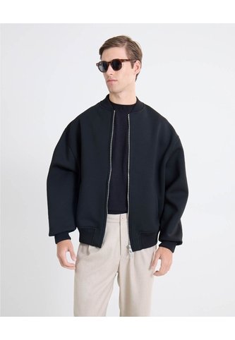 Chaqueta Bomber En Scuba  Para Hombre Negro Seven Seven Seven Seven