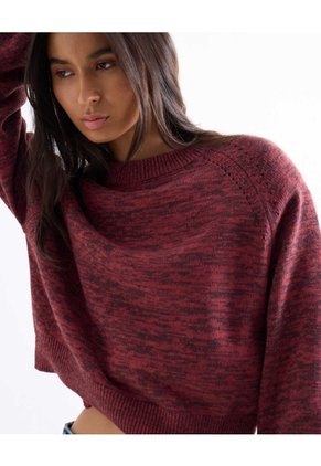 Buzo Tejido En Tricot Para Mujer Vino Seven Seven