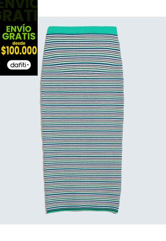 Falda Para Mujer Medio Color Verde Marca Seven Seven #28140933 Seven Seven