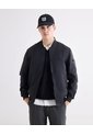 Chaqueta Bomber Basica  Para Hombre Negro Seven Seven de Seven Seven