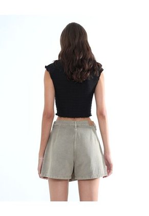 Short Para Mujer  Color Verde Oliva Marca Seven Seven #28191022