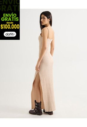 Vestido Para Mujer M/Sisa Largo Color Beige Marca Seven Seven #28171386