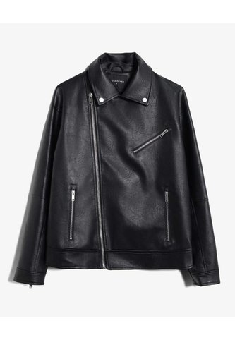 Chaqueta Biker En Pu  Para Hombre Negro Seven Seven Seven Seven
