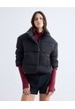 Chaqueta Acolchada Cuello Alto  Para Mujer Negro Seven Seven de Seven Seven
