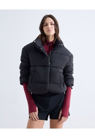 Chaqueta Acolchada Cuello Alto  Para Mujer Negro Seven Seven Seven Seven