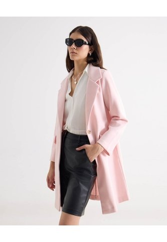 Abrigo De Paño  Para Mujer Rosa Seven Seven Seven Seven