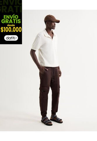 Pantalón Para Hombre Jogger Color Café Marca Seven Seven #45071077 Seven Seven