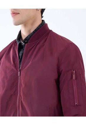 Chaqueta Para Hombre Bomber Color Vino Marca Seven Seven #45080442