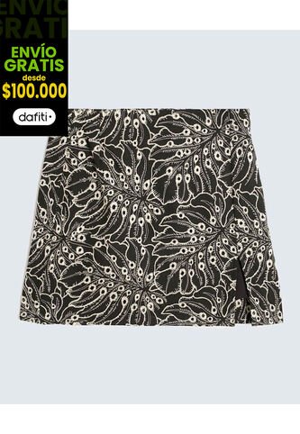 Falda Para Mujer Corto Color Negro Marca Seven Seven #28140921 Seven Seven