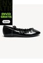 Baletas Punta Redondeada  Para Mujer Negro Seven Seven de Seven Seven