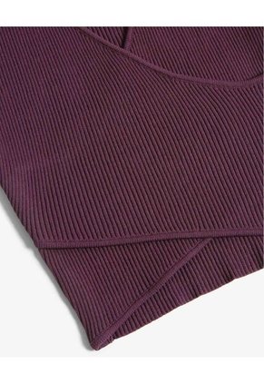 Camiseta Para Mujer Manga Larga Cuello V Color Uva Marca Seven Seven #28096421