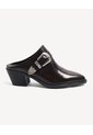Botas Tipo Mules Western Con Hebilla  Para Mujer Café Seven Seven de Seven Seven