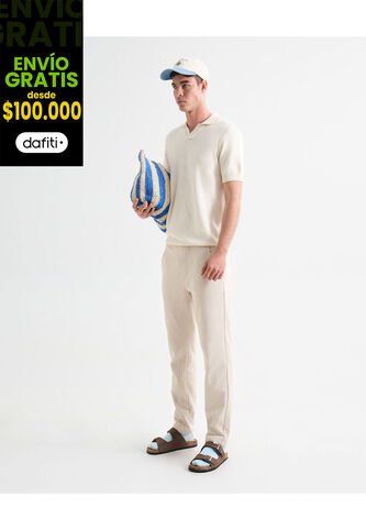 Pantalón Para Hombre Jogger Color Marfil Marca Seven Seven #45071123 Seven Seven