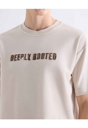 Camiseta  Para Hombre Manga Corta Cuello Redondo Color Arena Marca Seven Seven #45092858