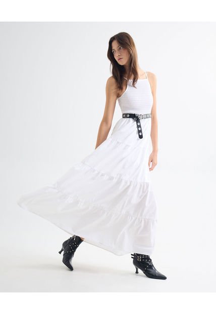 Vestido Para Mujer M/Sisa Largo Color Crudo Marca Seven Seven #28171368