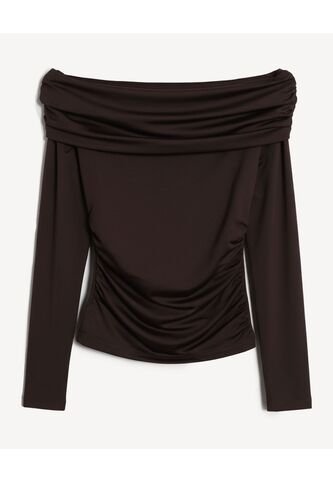 Camiseta  Para Mujer Manga Larga Moda Color Café Marca Seven Seven #28096639 Seven Seven