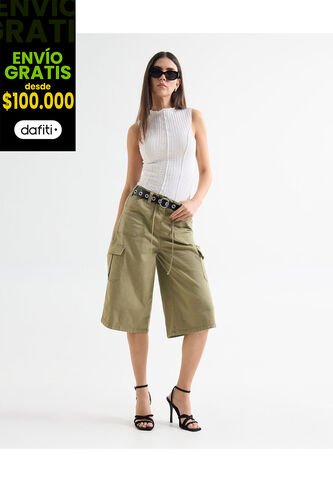 Short Para Mujer  Color Verde Marca Seven Seven #28191021 Seven Seven