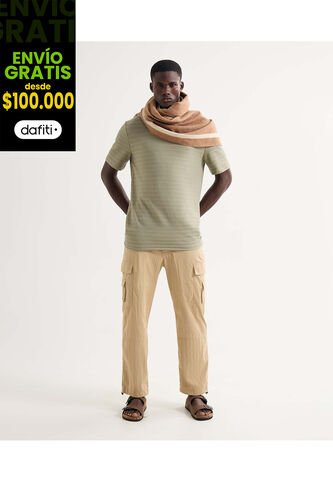 Pantalón Para Hombre Multiusos Plano Color Arena Marca Seven Seven #45071124 Seven Seven